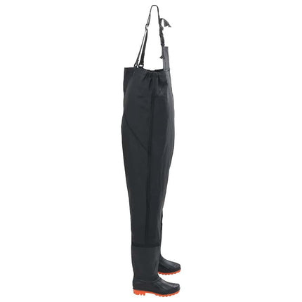 waders med støvler str. 44 sort