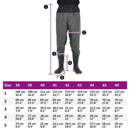 waist waders med støvler str. 41 mørkegrøn