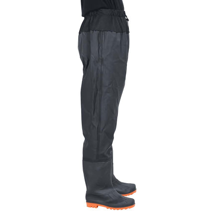 waist waders med støvler str. 38 sort