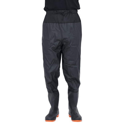 waist waders med støvler str. 42 sort
