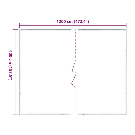 klar presenning med øjer 4x12 m polyethylen