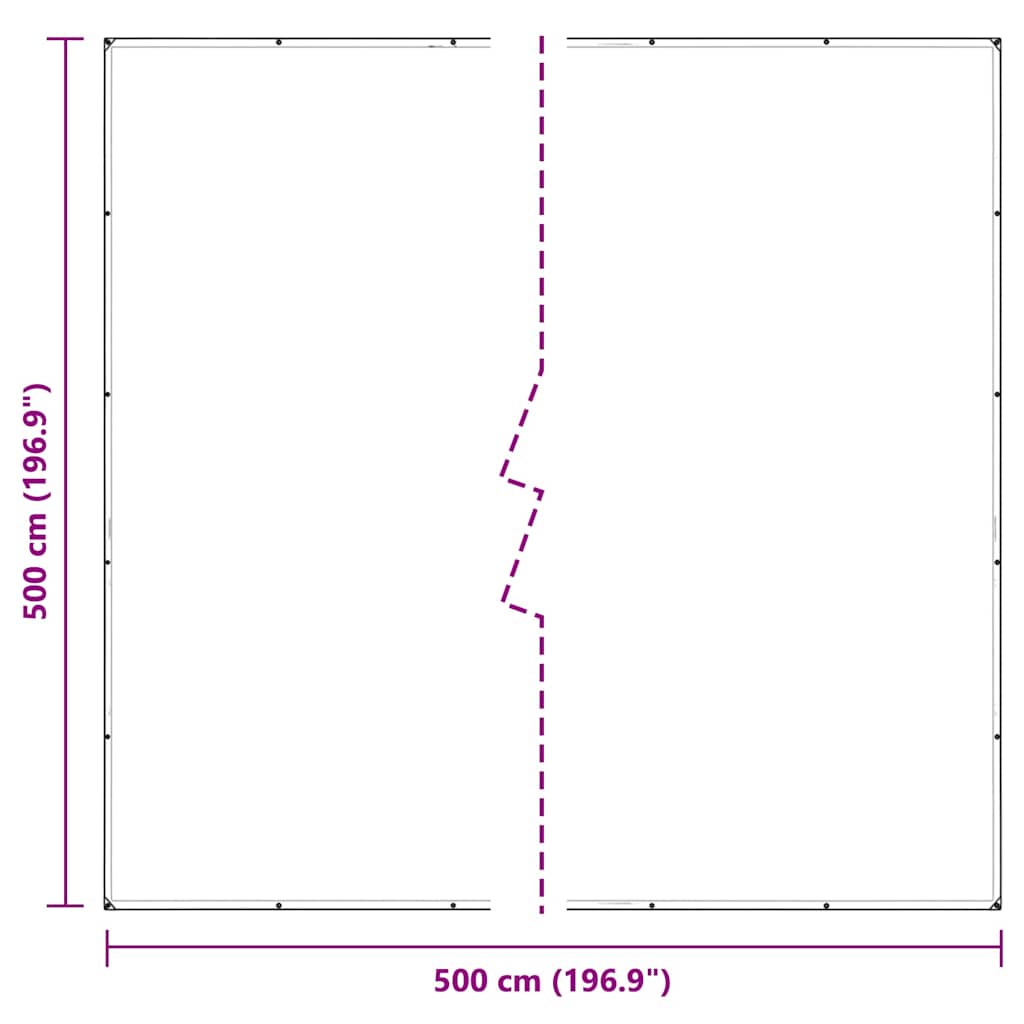 klar presenning med øjer 5x5 m polyethylen