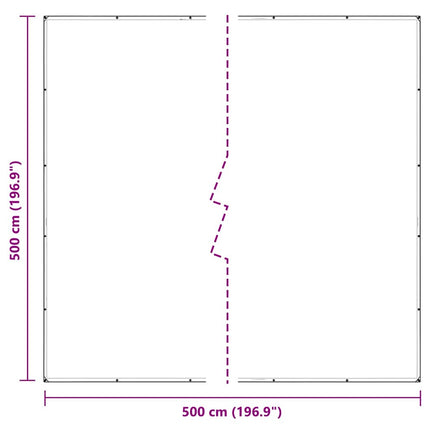 klar presenning med øjer 5x5 m polyethylen