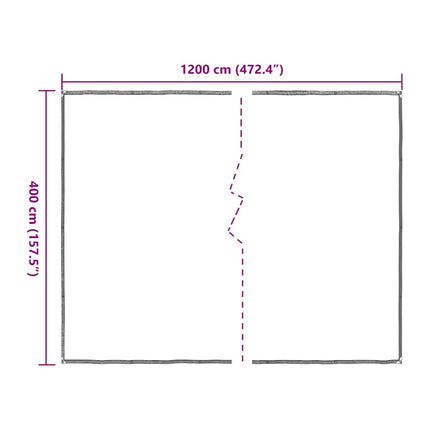 klar presenning med øjer 4x12 m polyethylen