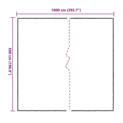 klar presenning med øjer 5x10 m polyethylen