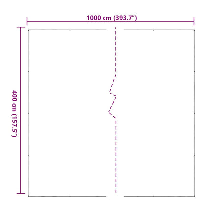 klar presenning med øjer 4x10 m PVC