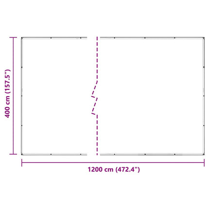 klar presenning med øjer 4x12 m PVC