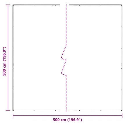 klar presenning med øjer 5x5 m PVC