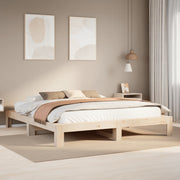 sengeramme uden madras 200x200 cm massivt fyrretræ