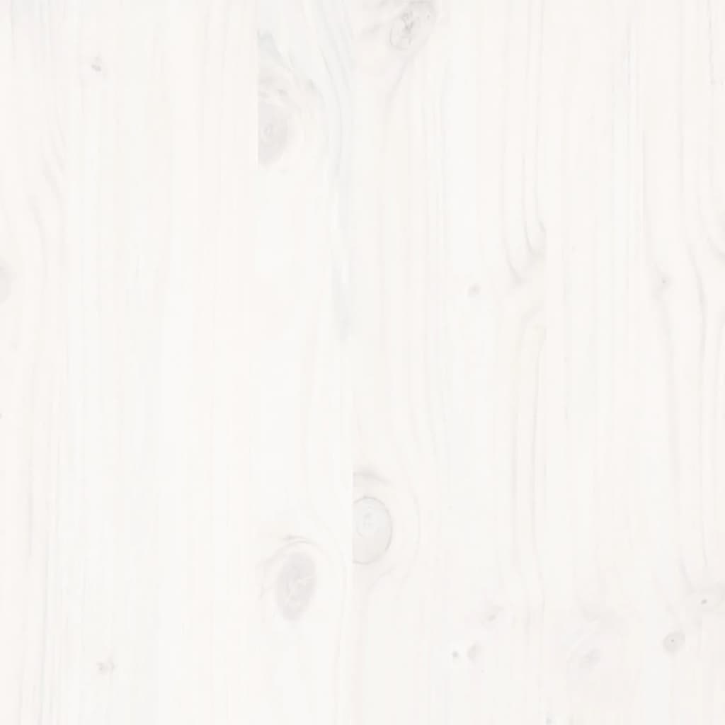 sengeramme uden madras 120x200 cm massivt fyrretræ hvid