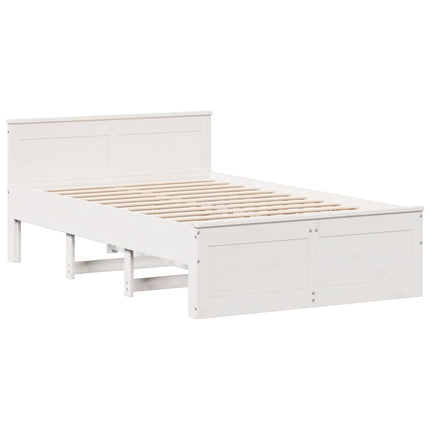 sengeramme m. sengegavl 120x200 cm uden madras massivt fyrretræ