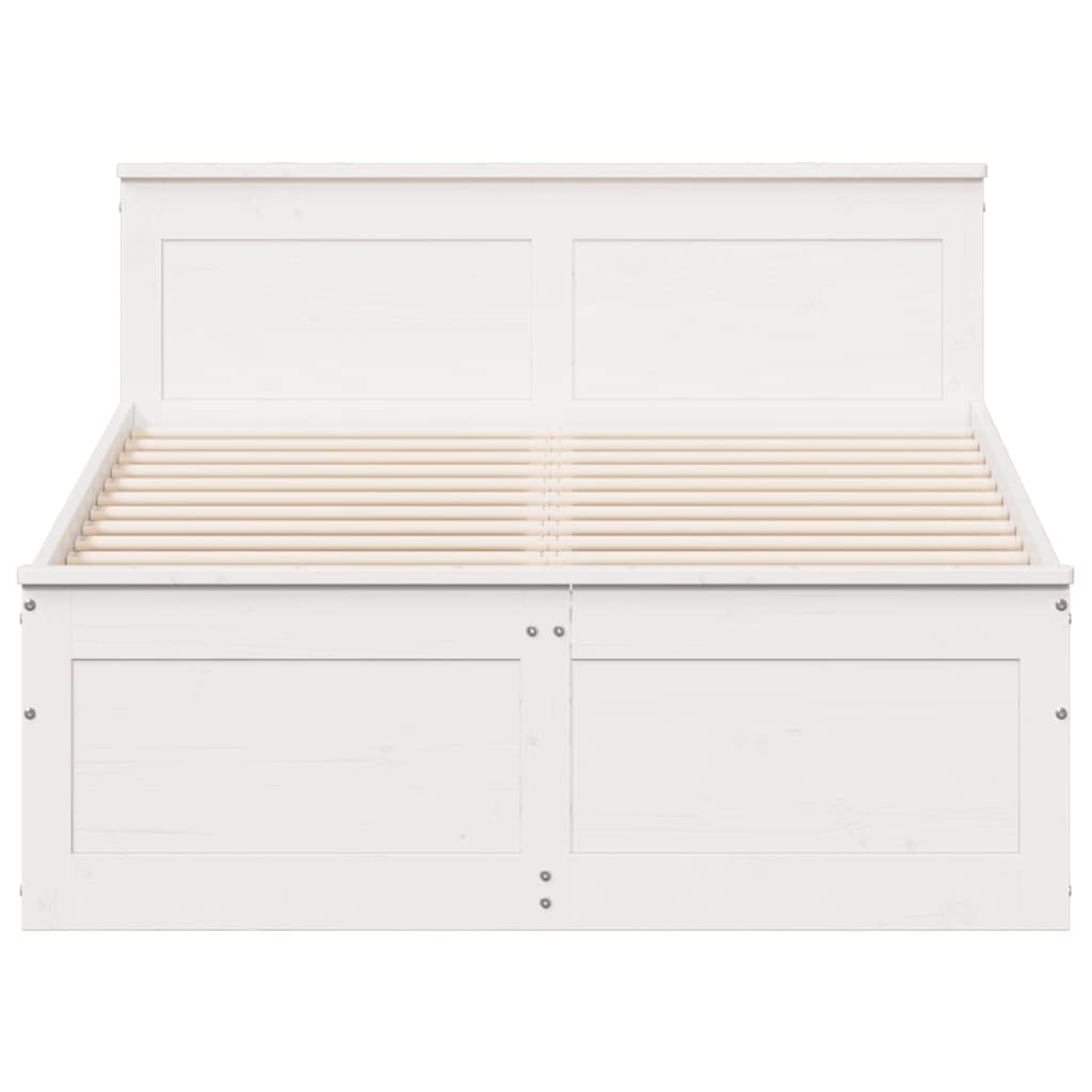 sengeramme m. sengegavl 135x190 cm uden madras massivt fyrretræ