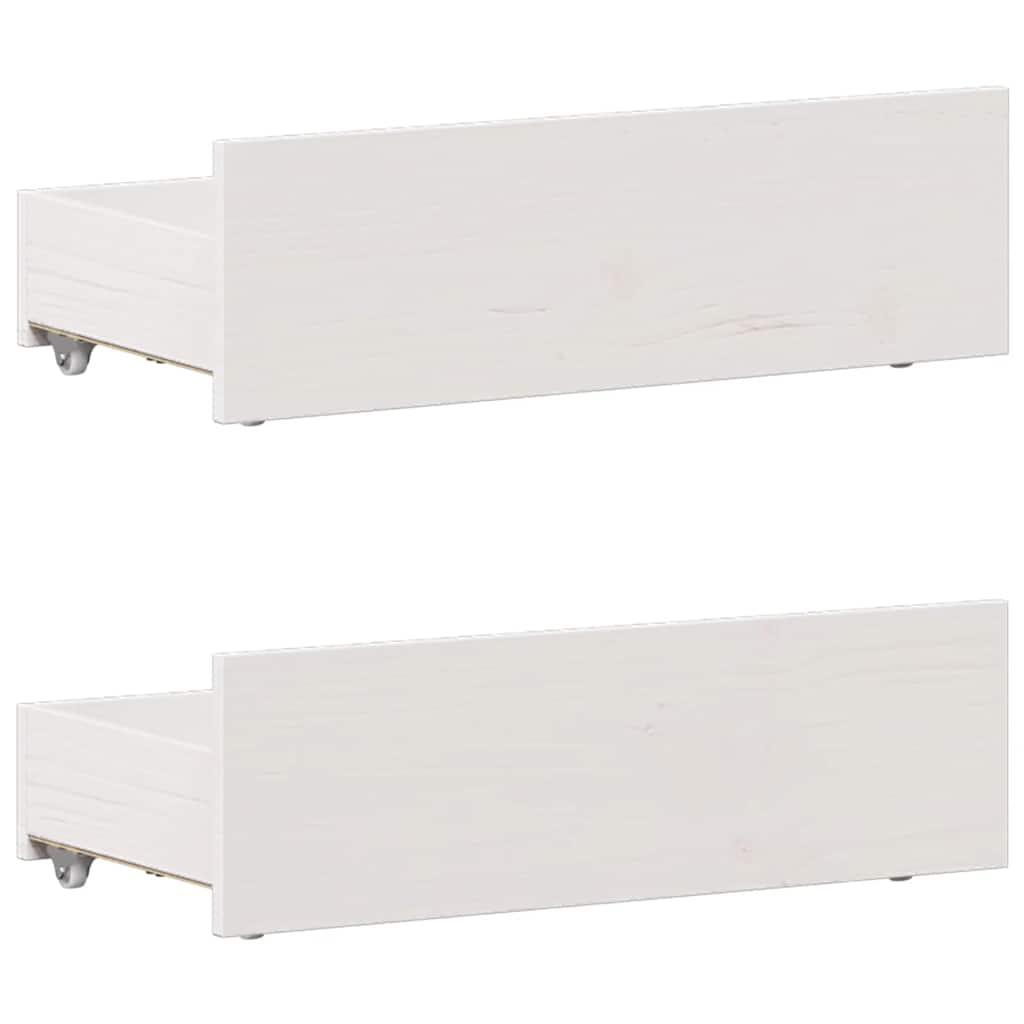 sengeramme m. sengegavl 75x190 cm uden madras massivt fyr hvid