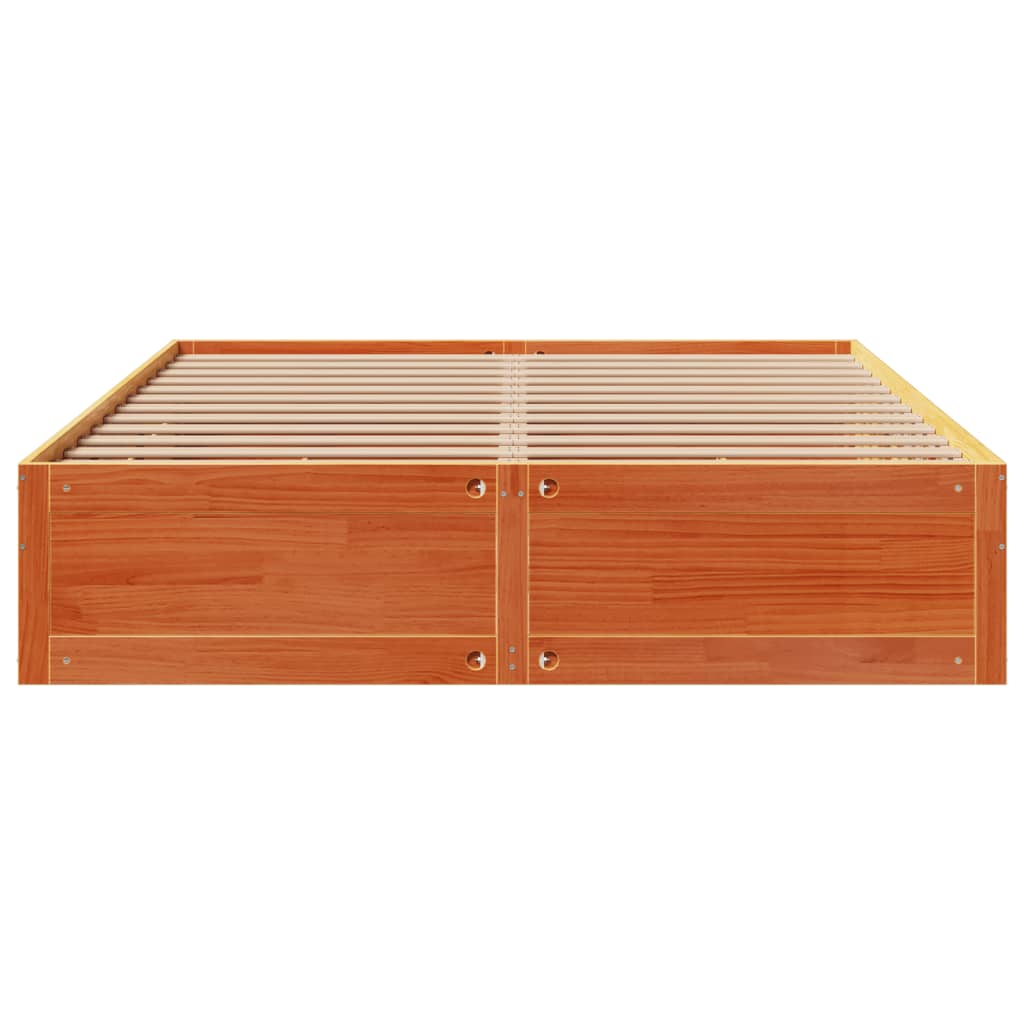 sengeramme m. skuffer 180x200 cm uden madras massivt fyr brun