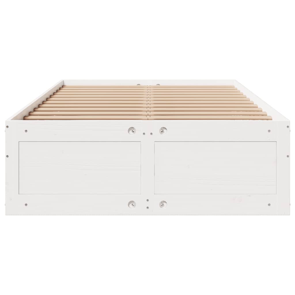sengeramme m. skuffer 135x190 cm uden madras massivt fyr hvid