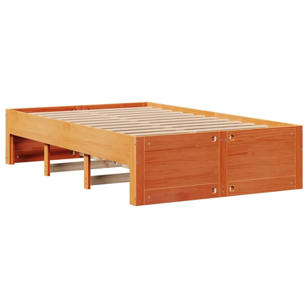 sengeramme m. skuffer 120x190 cm uden madras massivt fyr brun