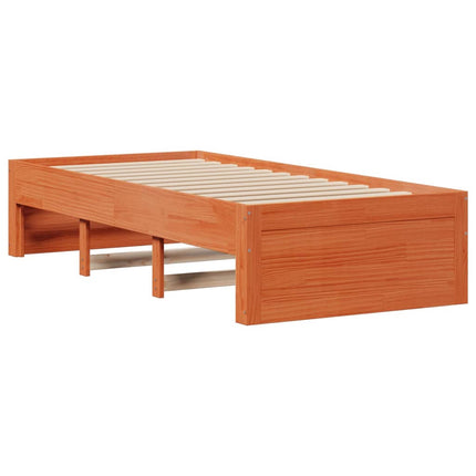 sengeramme m. skuffer 90x190 cm uden madras massivt fyr brun
