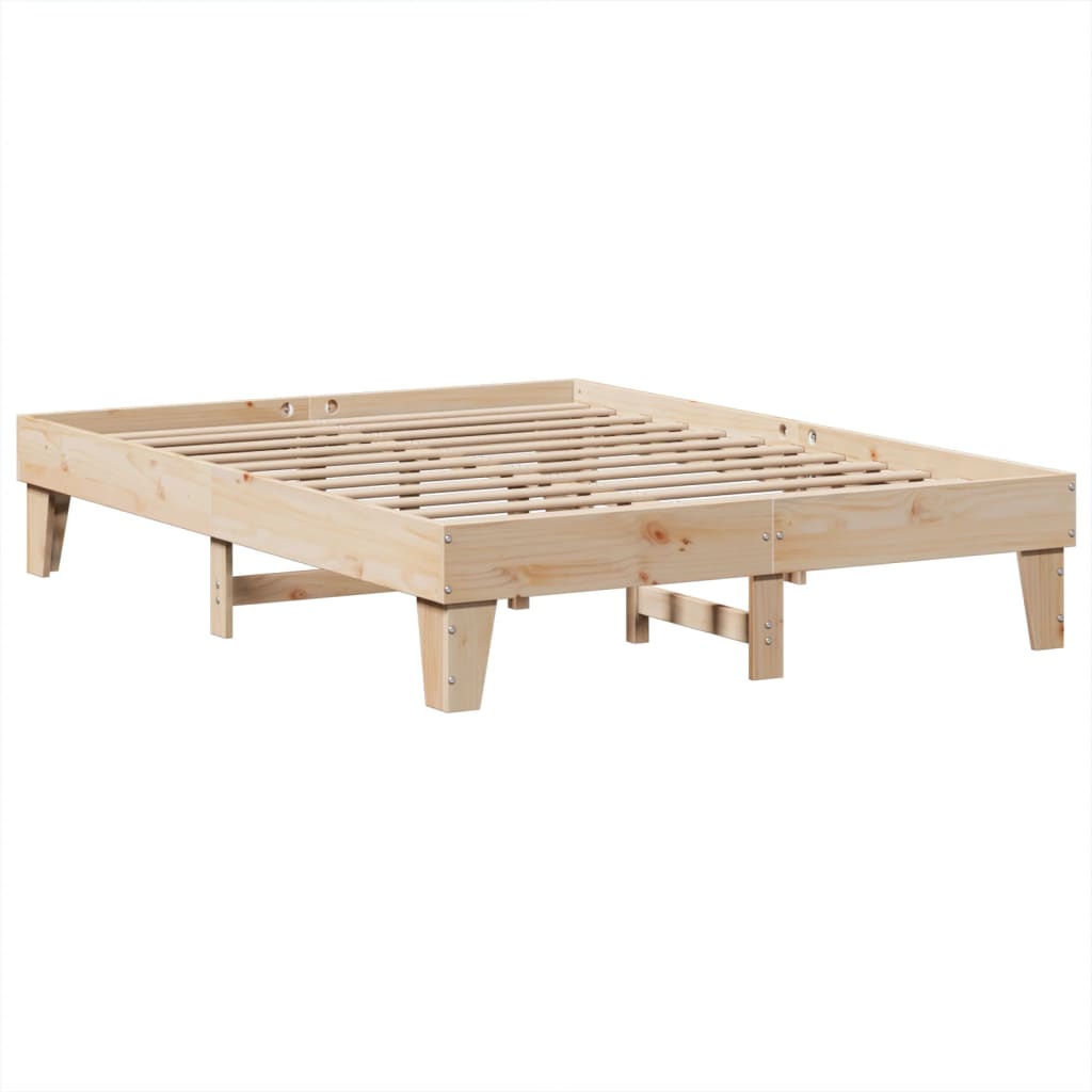 sengeramme uden madras 140x200 cm massivt fyrretræ