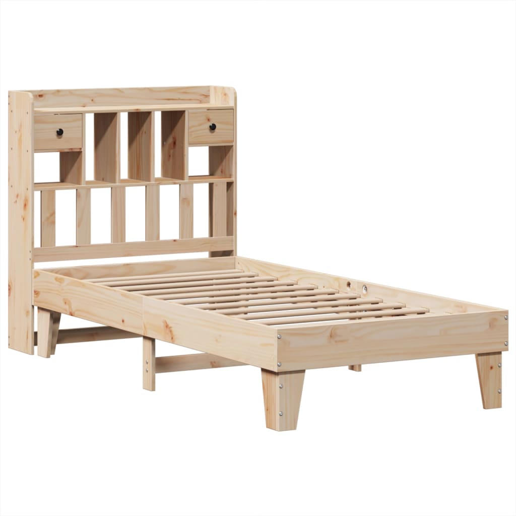 sengeramme uden madras 100x200 cm massivt fyrretræ