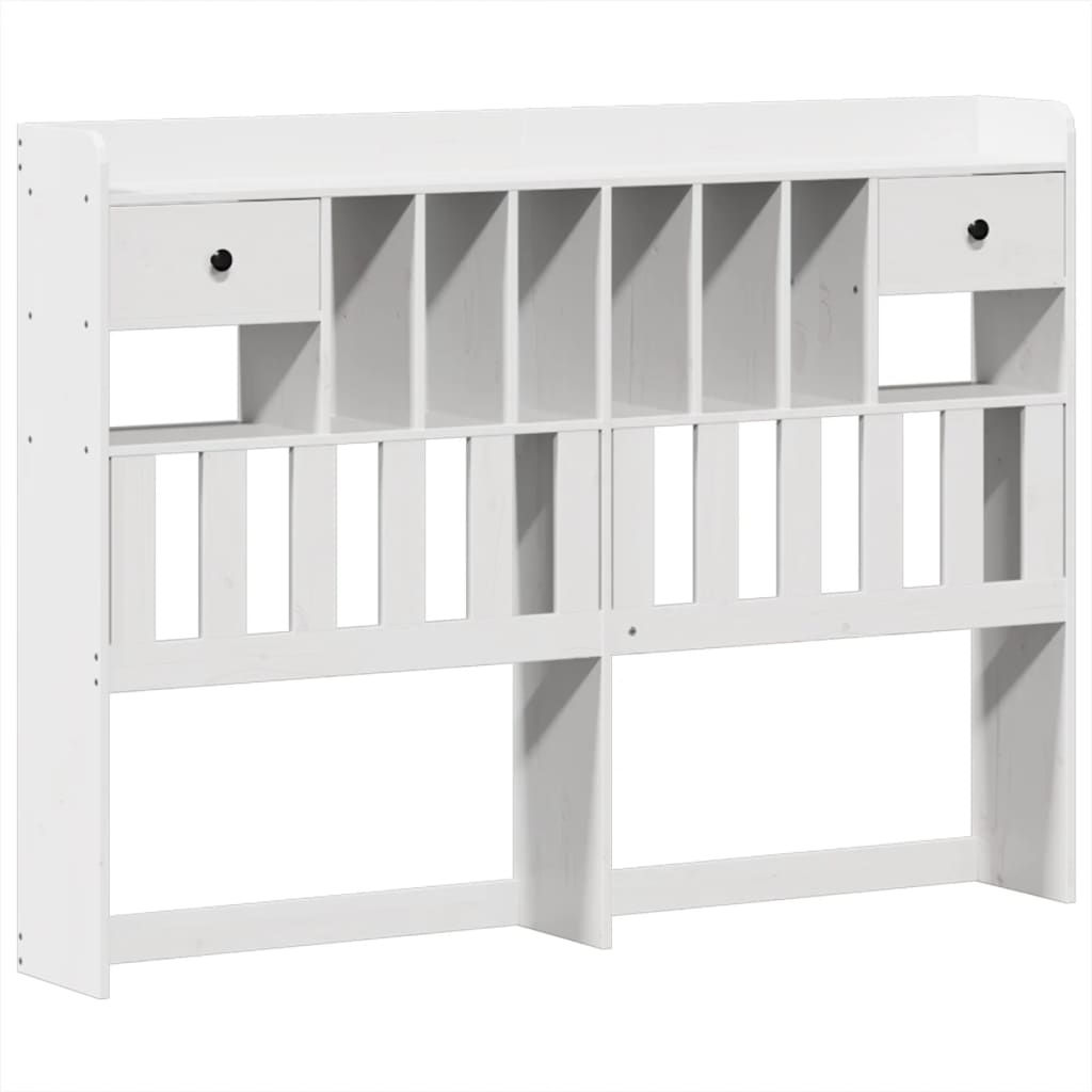 sengeramme uden madras 140x190 cm massivt fyrretræ hvid