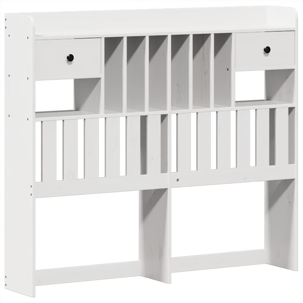 sengeramme uden madras 135x190 cm massivt fyrretræ hvid