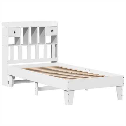 sengeramme uden madras 90x190 cm massivt fyrretræ hvid
