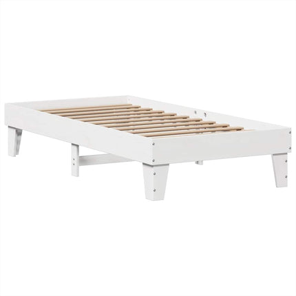 sengeramme uden madras 90x190 cm massivt fyrretræ hvid