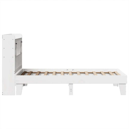 sengeramme uden madras 90x190 cm massivt fyrretræ hvid