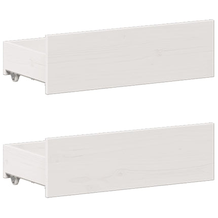 seng med reol uden madras 150x200 cm massivt fyrretræ hvid