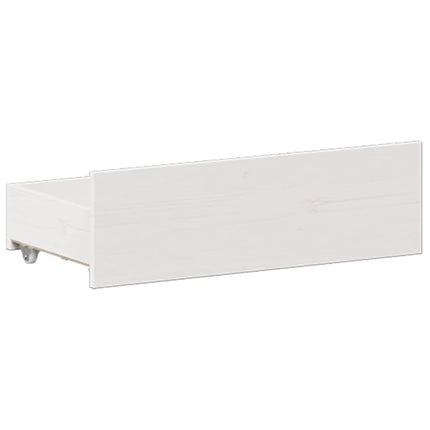 seng med reol uden madras 150x200 cm massivt fyrretræ hvid