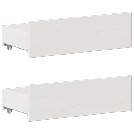 seng med reol uden madras 140x200 cm massivt fyrretræ hvid
