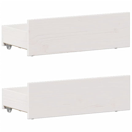 seng med reol uden madras 75x190 cm massivt fyrretræ hvid
