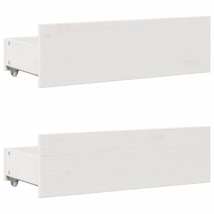 seng med reol uden madras 75x190 cm massivt fyrretræ hvid