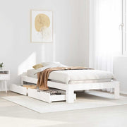 sengeramme uden madras 90x200 cm massivt fyrretræ hvid