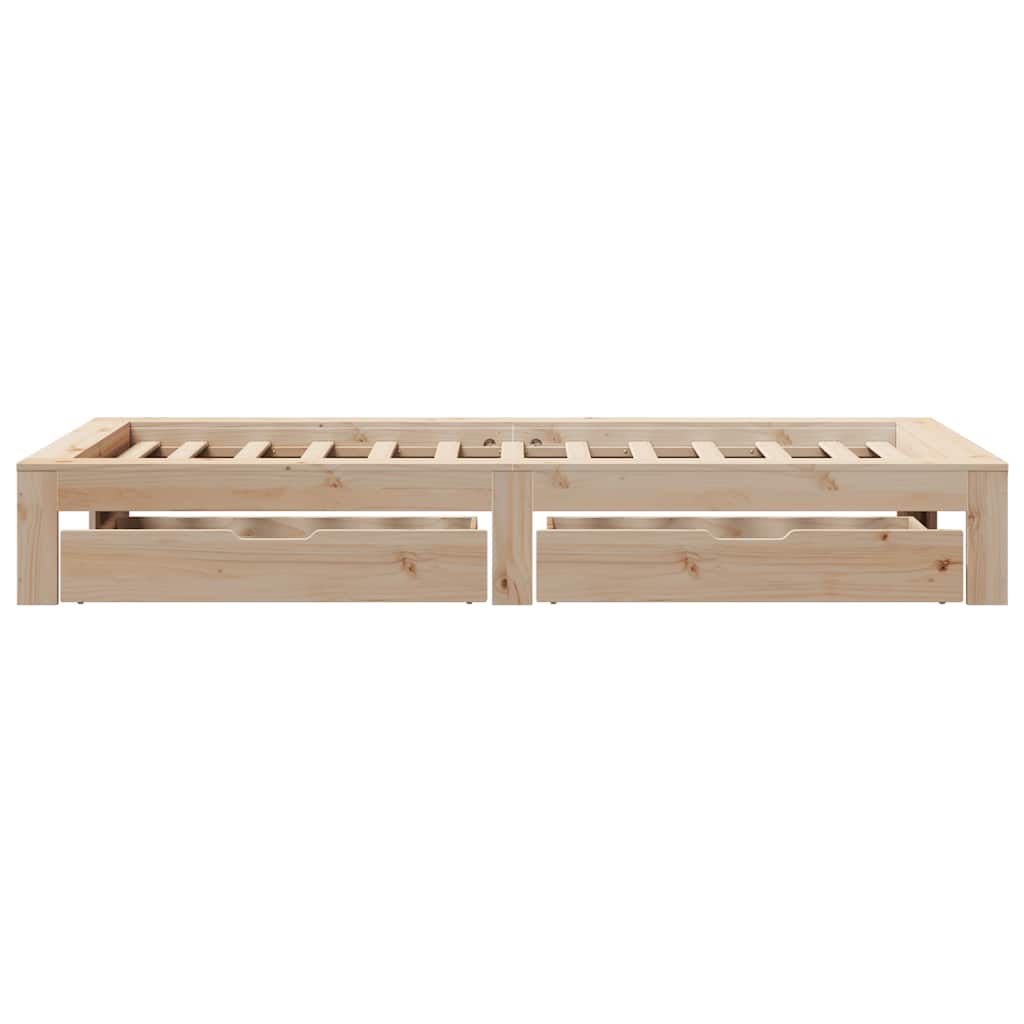 sengeramme uden madras 90x190 cm massivt fyrretræ