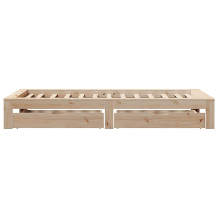 sengeramme uden madras 90x190 cm massivt fyrretræ
