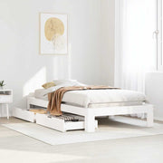 sengeramme uden madras 90x190 cm massivt fyrretræ hvid