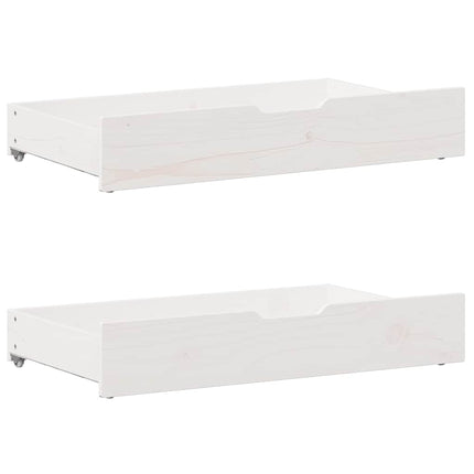 sengeramme uden madras 200x200 cm massivt fyrretræ hvid