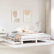 sengeramme uden madras 180x200 cm massivt fyrretræ hvid