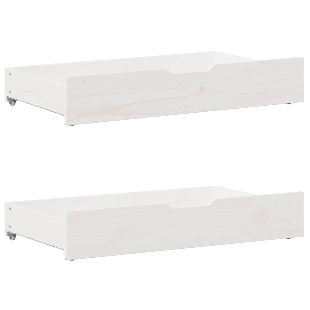 sengeramme uden madras 150x200 cm massivt fyrretræ hvid