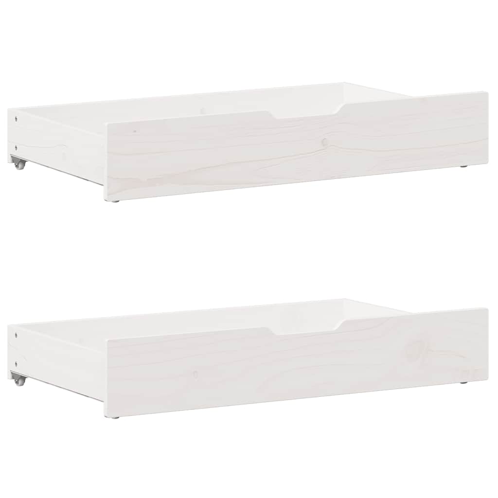 sengeramme uden madras 140x200 cm massivt fyrretræ hvid