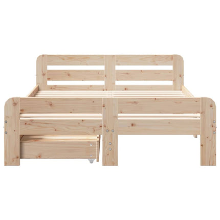 sengeramme uden madras 120x190 cm massivt fyrretræ