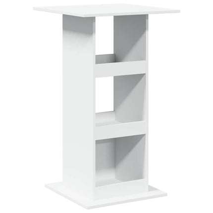 barbord med opbevaring 60x60x102 cm konstrueret træ hvid