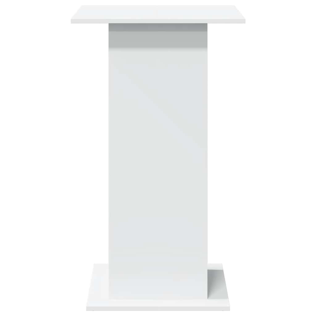 barbord med opbevaring 60x60x102 cm konstrueret træ hvid