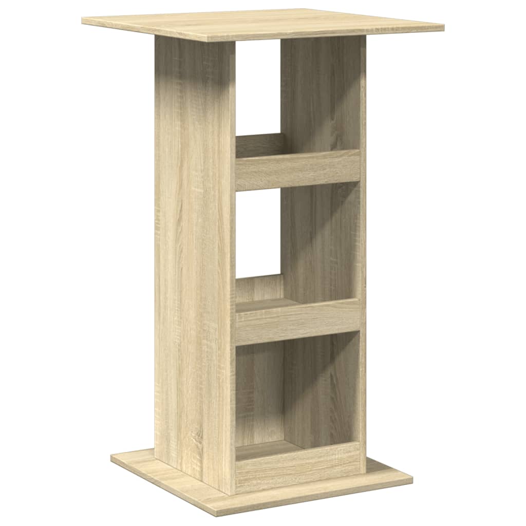 barbord med opbevaring 60x60x102 cm konstrueret træ sonoma-eg