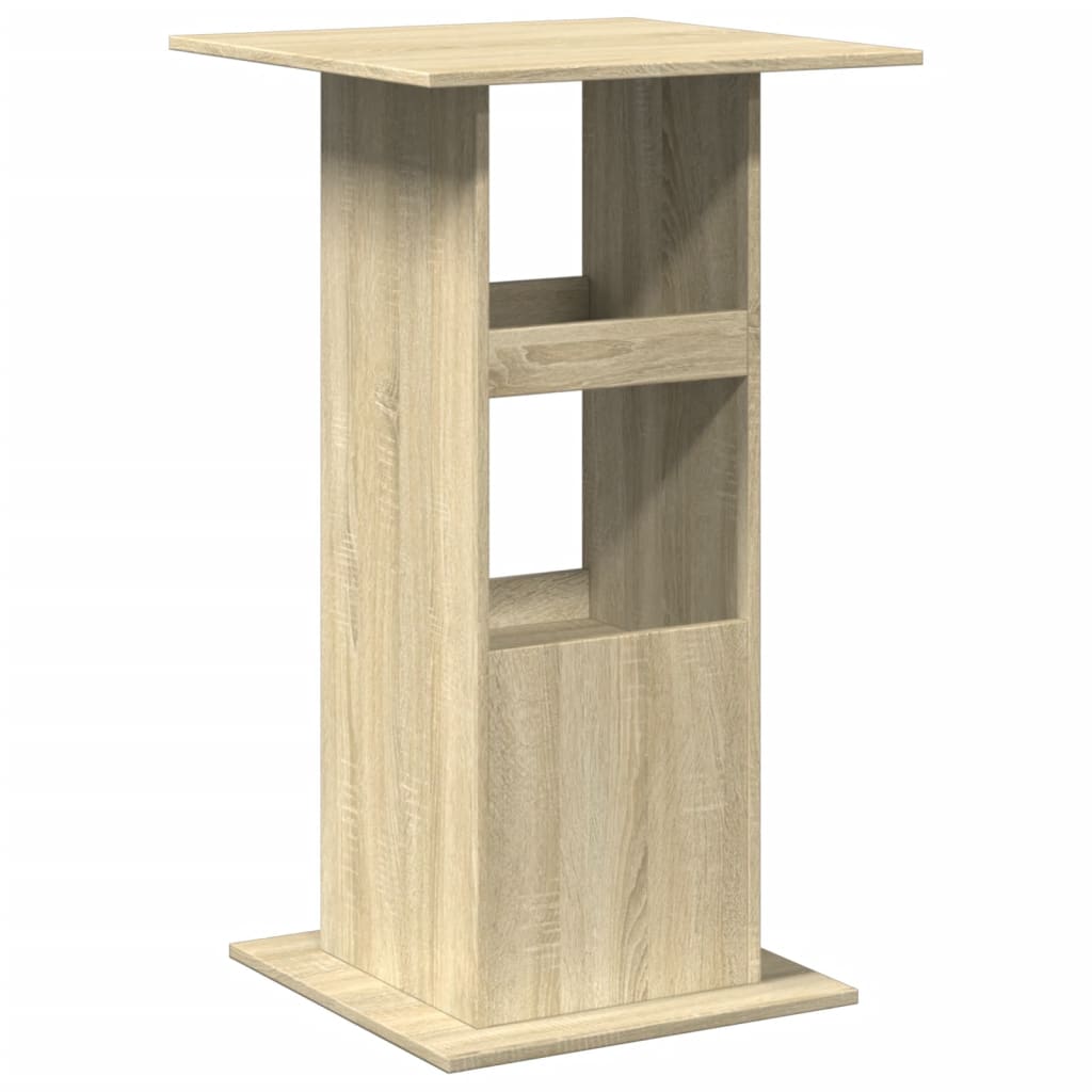 barbord med opbevaring 60x60x102 cm konstrueret træ sonoma-eg
