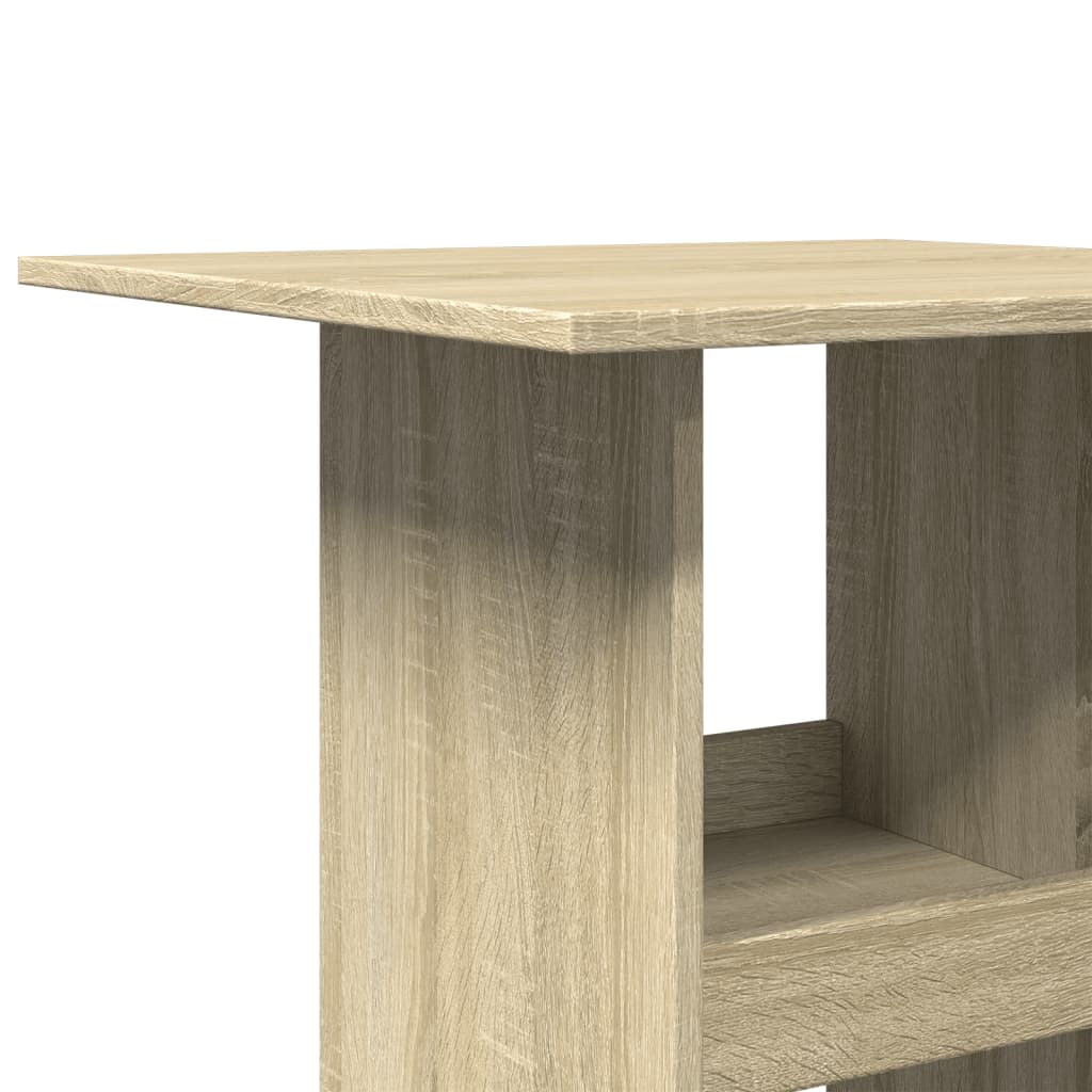 barbord med opbevaring 60x60x102 cm konstrueret træ sonoma-eg