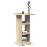 barbord med opbevaring 60x60x102 cm konstrueret træ sonoma-eg