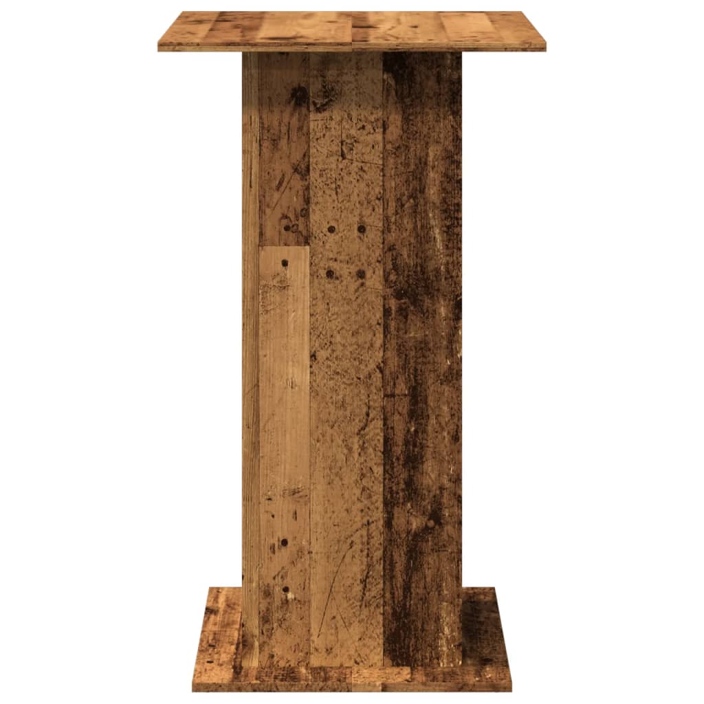barbord med opbevaring 60x60x102 cm konstrueret træ gammelt træ