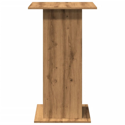 barbord med opbevaring 60x60x102 cm konstrueret træ egetræslook